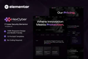 Mua Hexcyber - IT Cyber Security Elementor Template Kit giá rẻ