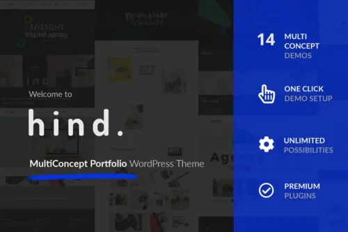 Mua Hind - Multi-Concept Portfolio & Photography theme giá rẻ