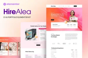 Mua HireAlea - Personal CV Elementor Template Kit giá rẻ