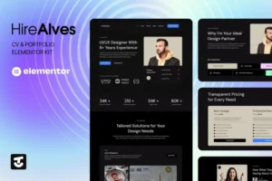 Mua HireAlves - CV & Portfolio Elementor Template Kits giá rẻ