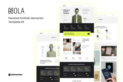 Mua Hola - Personal Portfolio Elementor Template Kit giá rẻ