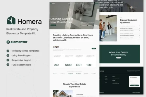 Mua Homera - Real Estate & Property Elementor Template Kit giá rẻ