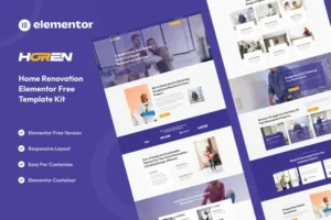 Mua Horen - Home Renovation Services Elementor Template Kit giá rẻ