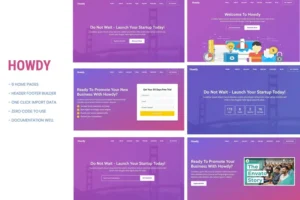 Mua Howdy - Multipurpose Landing Page WordPress Theme giá rẻ
