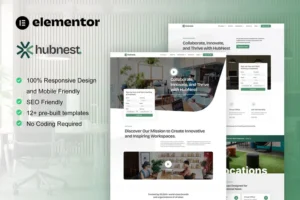 Mua Hubnest - Coworking Space & Virtual Office Elementor Pro Template Kit giá rẻ