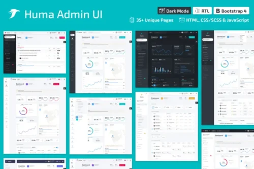 Mua Huma Admin Dashboard PRO - Bootstrap 4 Admin Templ giá rẻ