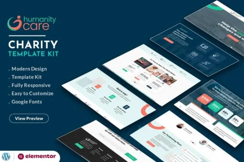 Mua Humanity Care - Nonprofit Charity & Donation Elementor Template giá rẻ