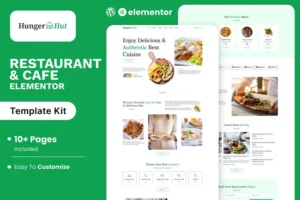 Mua HungerHut - Restaurant & Cafe Elementor Template Kit giá rẻ