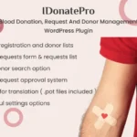 IDonatePro – Blood Donation Management Plugin