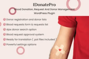 Mua IDonatePro - Blood Donation Management Plugin giá rẻ