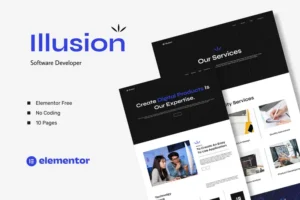 Mua Illusion - Software Developer Elementor Template Kits giá rẻ