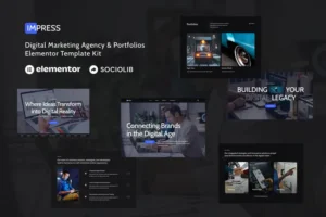 Mua Impress - Digital Marketing Agency & Portfolios Elementor Template Kit giá rẻ