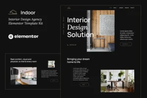 Mua Indoor - Dark Interior Design & Architecture Agency Elementor Template Kit giá rẻ