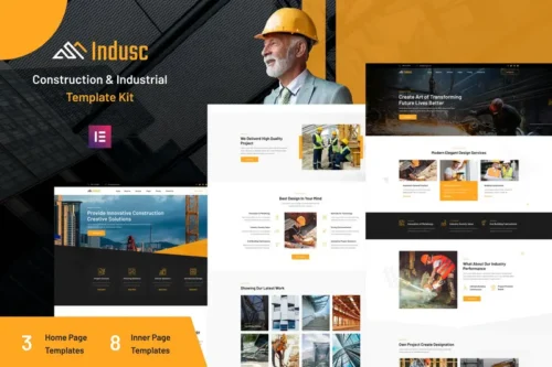 Mua Indusc - Construction & Industrial Elementor Template Kit giá rẻ