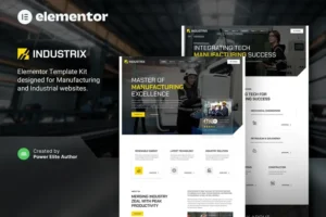 Mua Industrix – Manufacturing & Industrial Elementor Template Kit giá rẻ