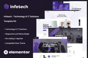 Mua Infetech - Technology & IT Solutions Elementor Template Kit giá rẻ