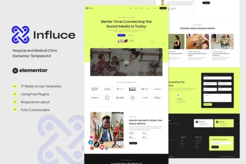 Mua Influce - Marketing Agency & Influencer Elementor Template Kit giá rẻ