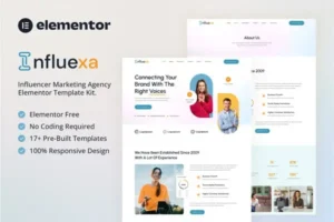 Mua Influexa - Influencer Marketing Agency Elementor Template Kit giá rẻ