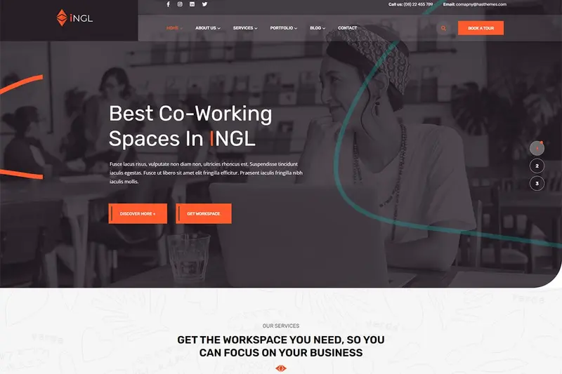 Mua Ingl - Coworking Spaces WordPress Theme giá rẻ