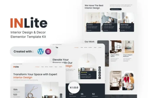 Mua Inlite - Interior Design & Decor Elementor Template Kit giá rẻ