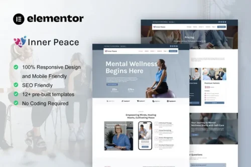 Mua InnerPeace - Mental Health Care Elementor Template Kit giá rẻ