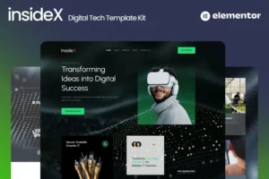 Mua InsideX - IT Solution & Service Elementor Template Kits giá rẻ