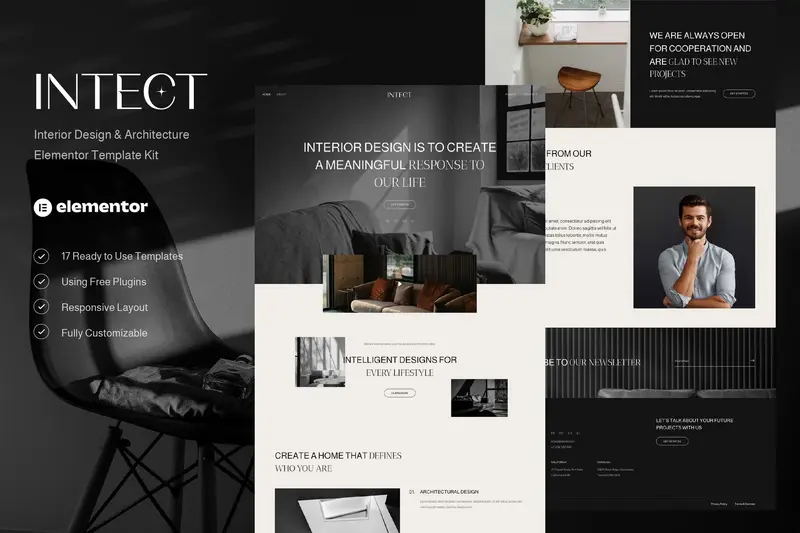 Mua Intect - Interior Design & Architecture Elementor Template Kit giá rẻ