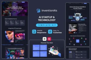 Mua InventionAIs - AI Startups & Technology Elementor Template Kit giá rẻ