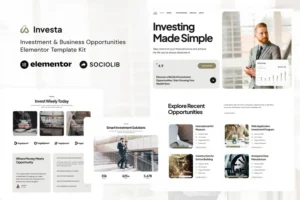 Mua Investa - Investment & Business Opportunities Elementor Template Kit giá rẻ