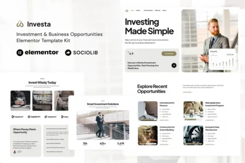 Mua Investa - Investment & Business Opportunities Elementor Template Kit giá rẻ