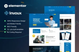 Mua Invoux - Trading & Investment Elementor Pro Template Kit giá rẻ