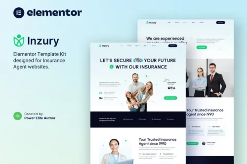 Mua Inzury – Insurance Agent & Consulting Elementor Template Kit giá rẻ
