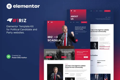Mua Iriz – Political Candidate & Party Elementor Template Kit giá rẻ