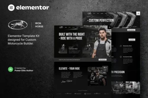 Mua Iron Horse – Custom Motorcycle Builder Elementor Template Kit giá rẻ
