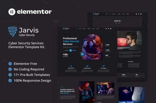 Mua Jarvis - Cyber Security Services Elementor Template Kit giá rẻ