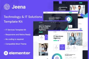 Mua Jeena - Technology & IT Solutions Elementor Template Kit giá rẻ