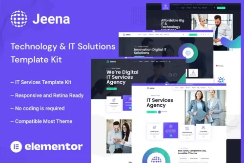 Mua Jeena - Technology & IT Solutions Elementor Template Kit giá rẻ