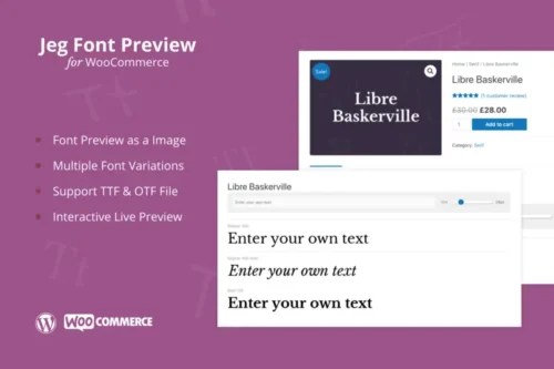Mua Jeg Font Preview - WooCommerce Extension Plugin giá rẻ