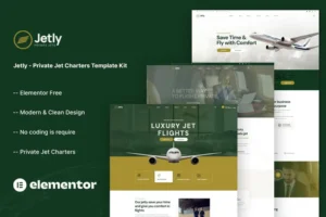 Mua Jetly - Private Jet Charters Elementor Template Kit giá rẻ