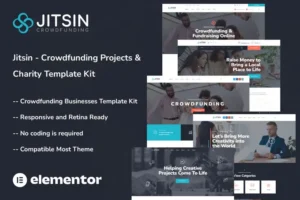 Mua Jitsin - Crowdfunding Projects & Charity Template Kit giá rẻ