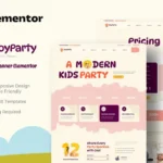 JoyParty – Kids Party Planner Elementor Template Kit