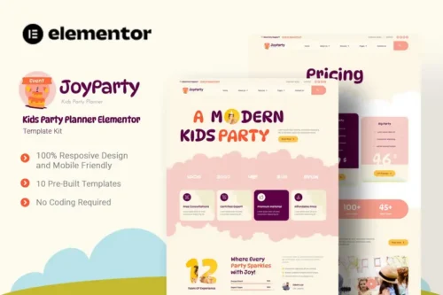 Mua JoyParty - Kids Party Planner Elementor Template Kit giá rẻ