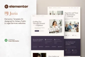 Mua Juzia – Notary Public & Legal Services Elementor Template Kit giá rẻ