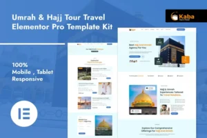 Mua Kaba - Umrah & Hajj Tour Travel Elementor Pro Template Kit giá rẻ