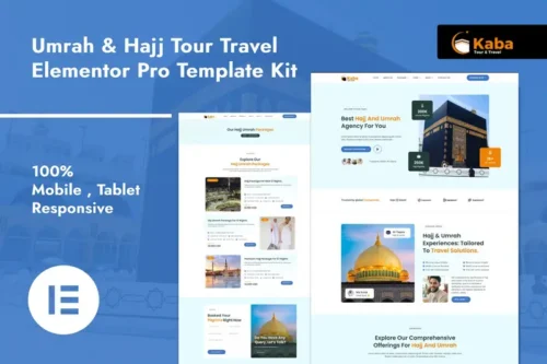 Mua Kaba - Umrah & Hajj Tour Travel Elementor Pro Template Kit giá rẻ