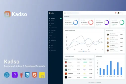 Mua Kadso - Responsive Bootstrap 5 Admin UI Kit giá rẻ