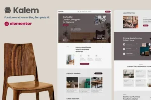 Mua Kalem - Furniture & Interior Design Blog Elementor Template Kit giá rẻ