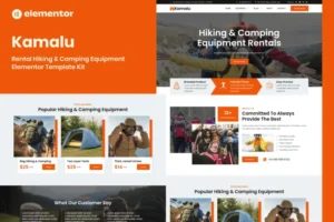 Mua Kamalu - Rental Hiking & Camping Equipment Elementor Pro Template Kit giá rẻ