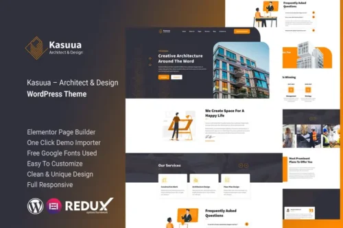 Mua Kasuua – Architect & Design WordPress Theme giá rẻ