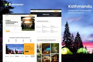 Mua Kathmandu - Campground & Outdoor Activity Elementor Template Kit giá rẻ